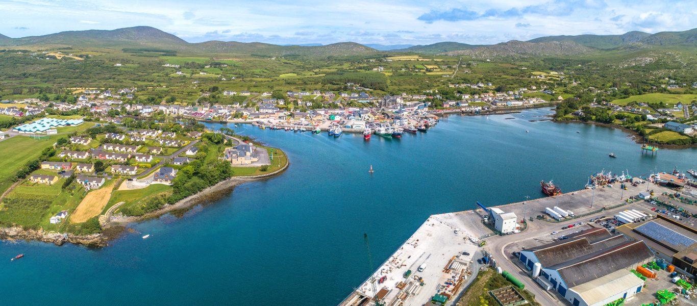 Coastal harbour scenery on the Beara Peninsula near Castletownbere