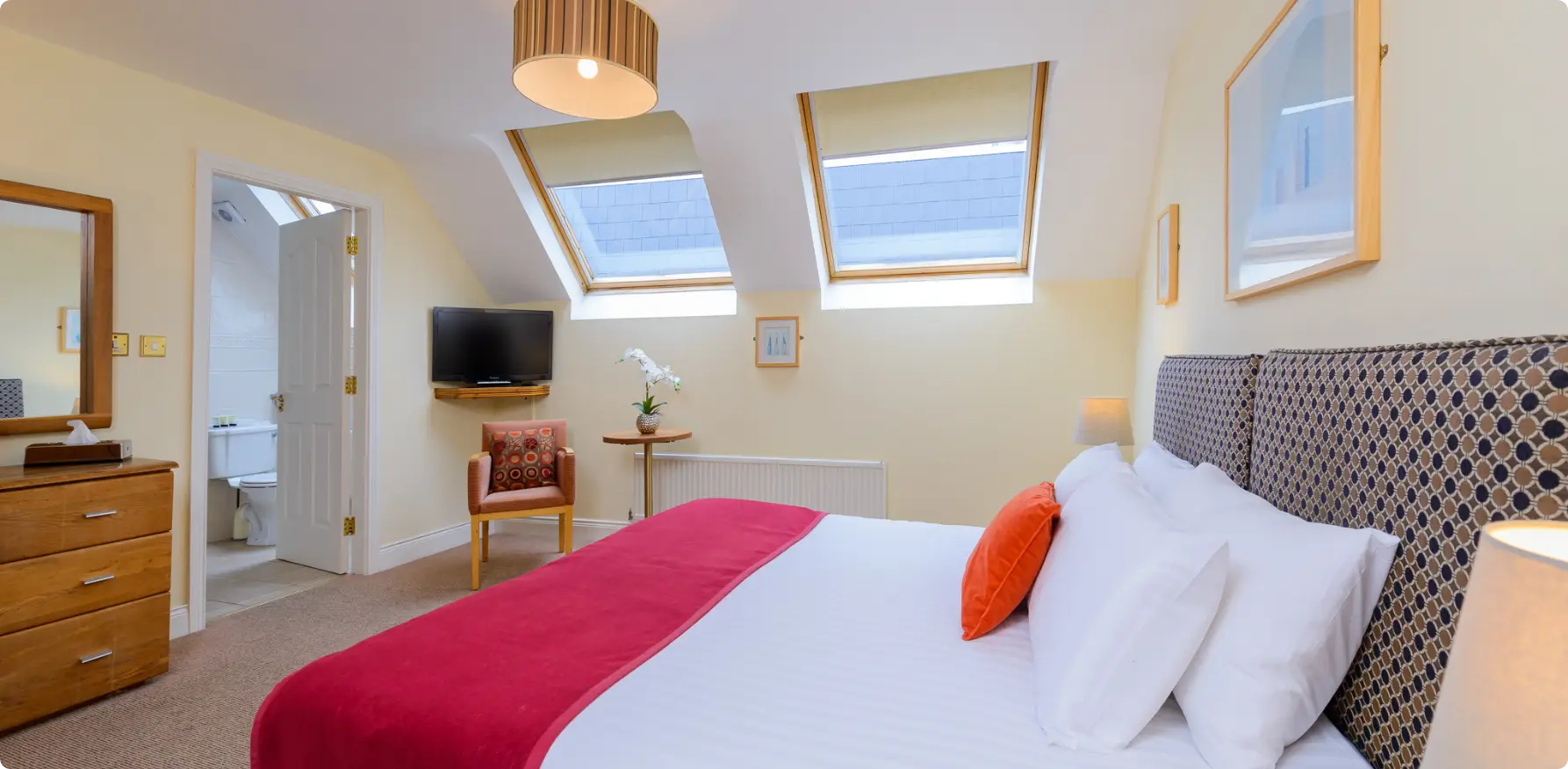A comfortable, peaceful guestroom at O'Donnabhain's Townhouse