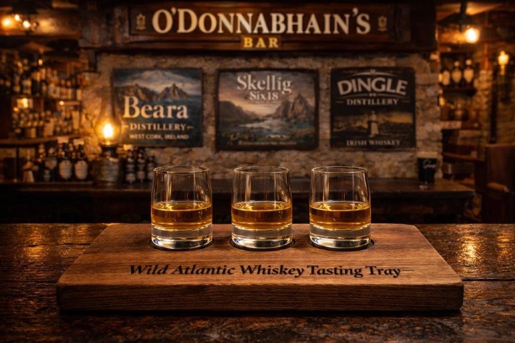 Wild Atlantic Whiskey Tasting tray